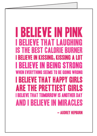  I Believe in Pink cards