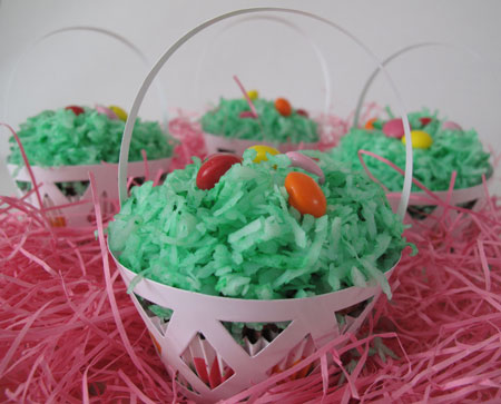 easter cupcakes pictures. Easter Basket Cupcakes