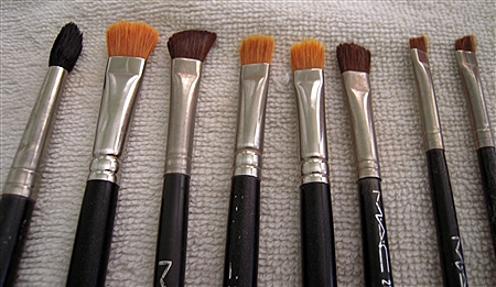 Clean brushes
