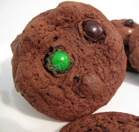 Chocolate Coconut M&M Cookies