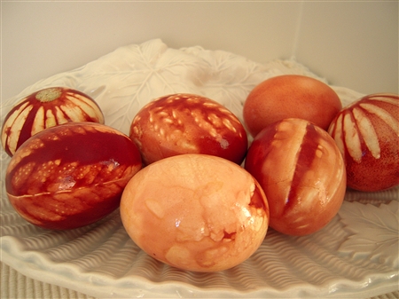 Natural Dye Colored Easter Eggs