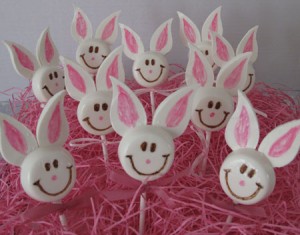 Smiley Face White Chocolate Easter Bunnies
