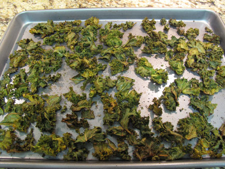 Kale Chips Pan After Baking