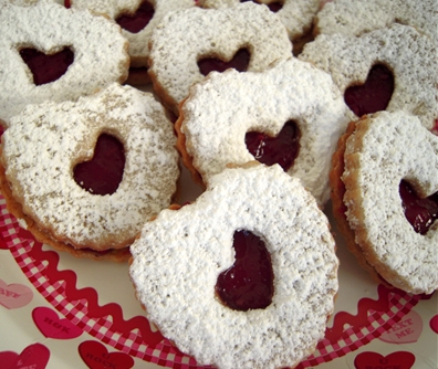 Linzer Heart Shaped Sandwich Cookies
