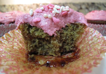 Valentine's Day Pomegranate Cupcake 2 Bite