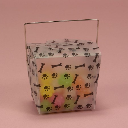 PaperMart Paw Print Wire Handle Box