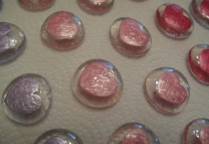 Heart Glass Marble Magnet