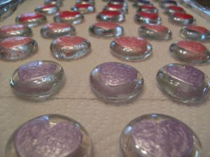 Heart Glass Marble Magnets