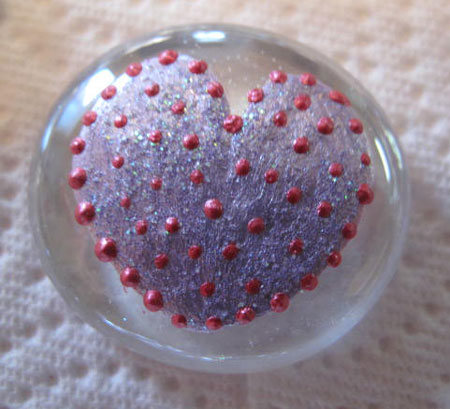Heart Painted Glass Marble Magnets d4