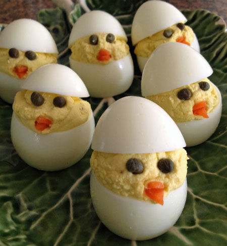 Easter Chicks Deviled Eggs